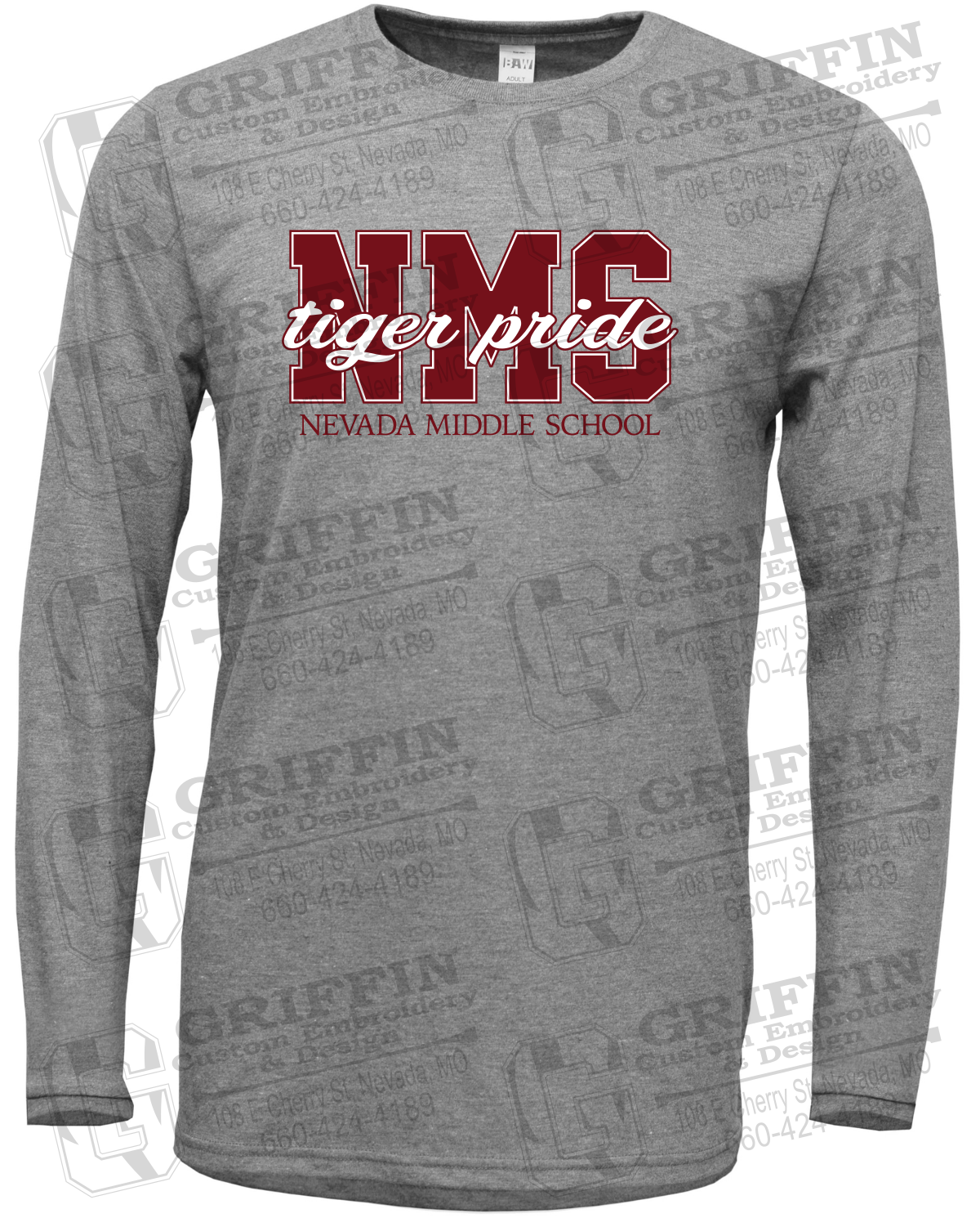 Soft-Tek Long Sleeve T-Shirt - Nevada Tigers NMS-001