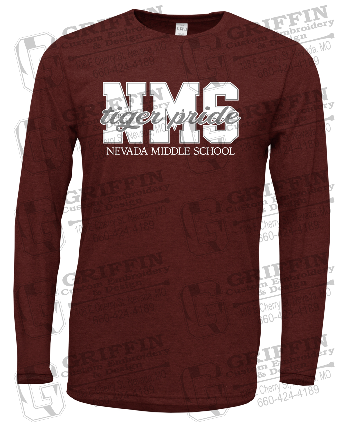 Soft-Tek Long Sleeve T-Shirt - Nevada Tigers NMS-001