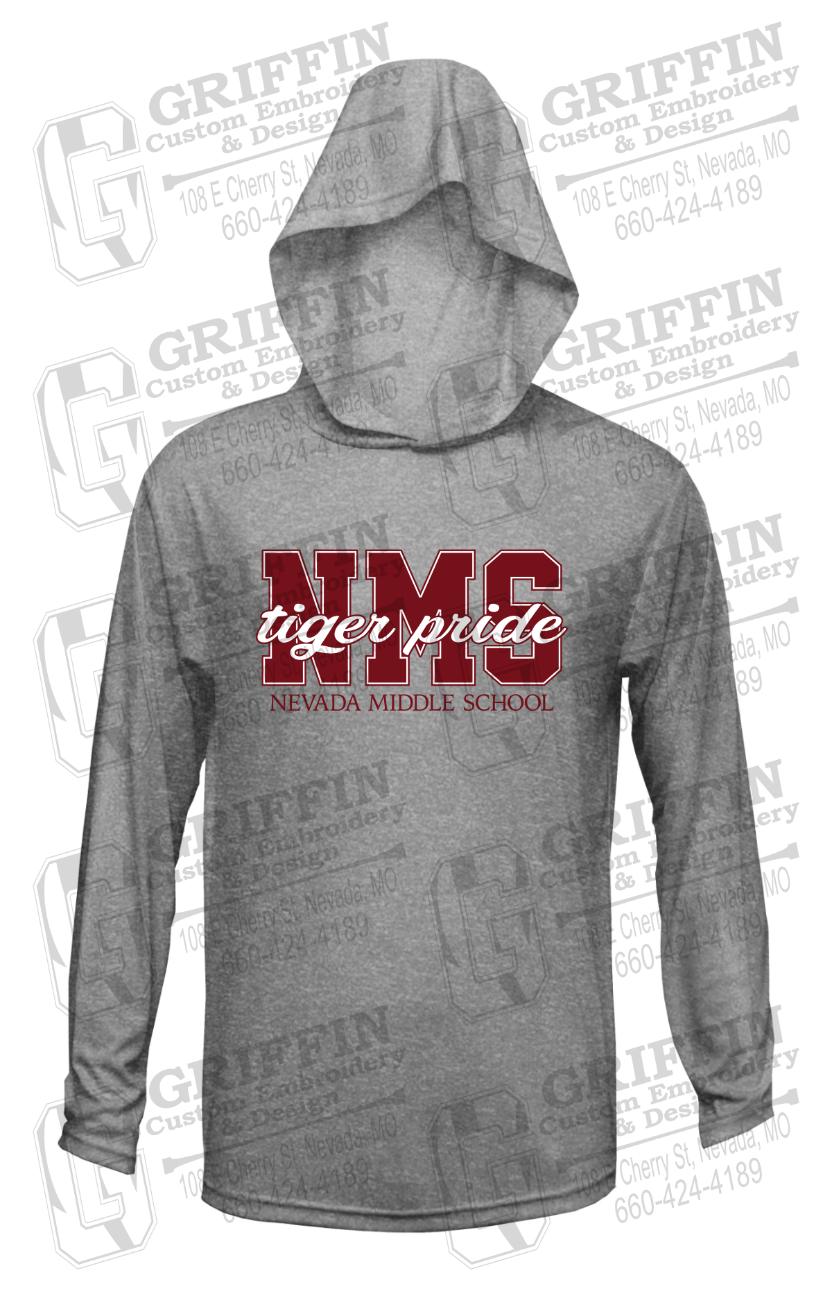 Dry-Fit T-Shirt Hoodie - Nevada Tigers NMS-001