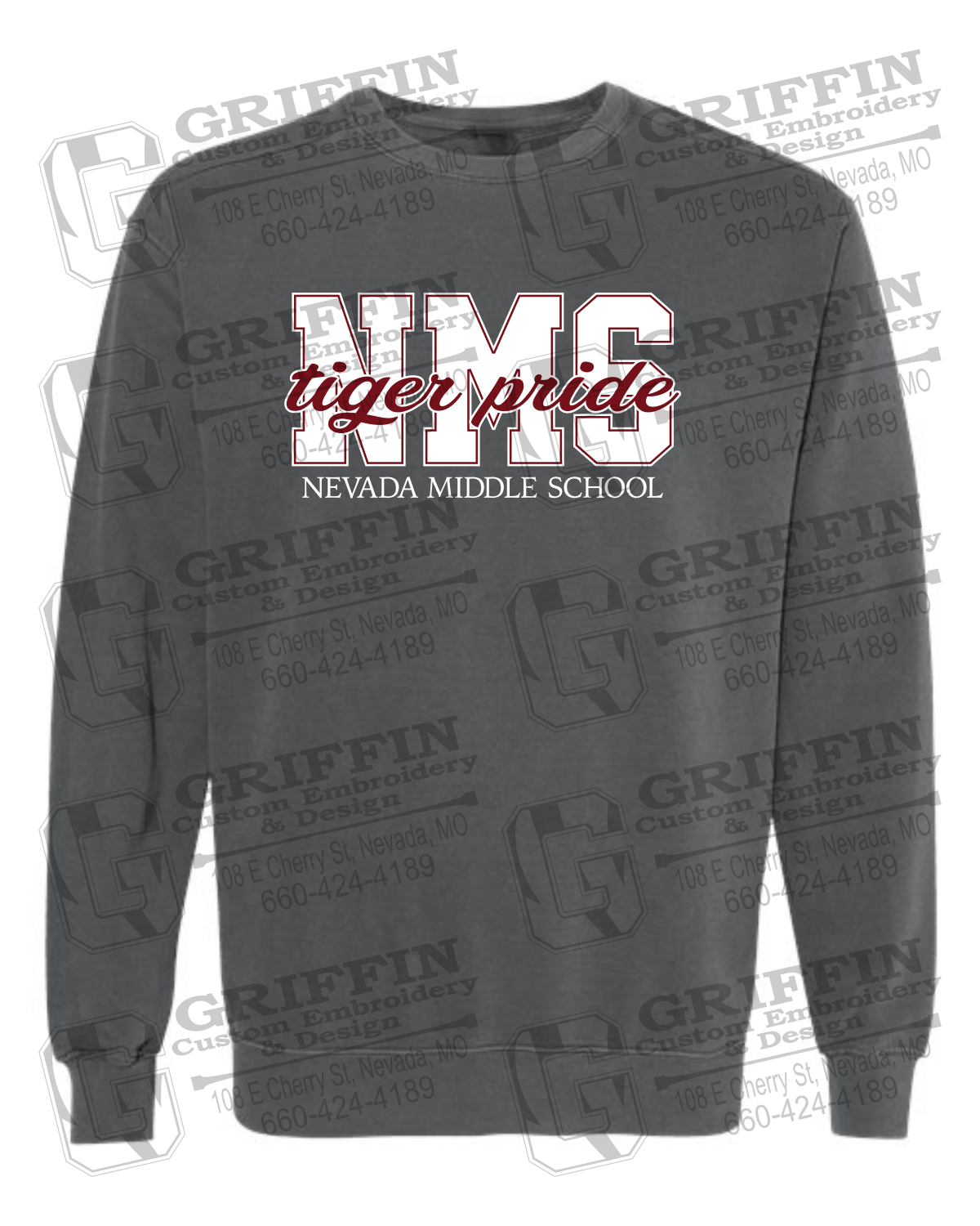 Comfort Colors Crewneck Sweatshirt - Nevada Tigers NMS-001
