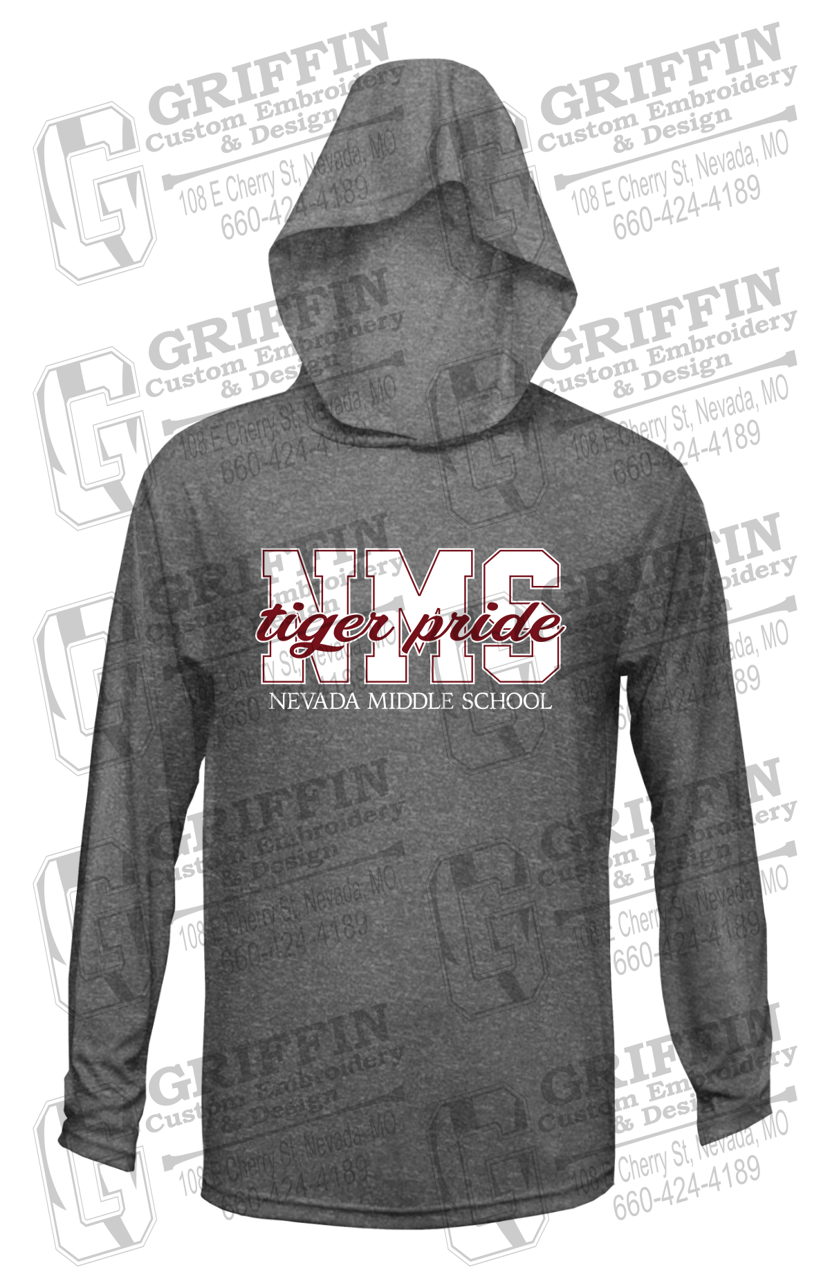 Dry-Fit T-Shirt Hoodie - Nevada Tigers NMS-001