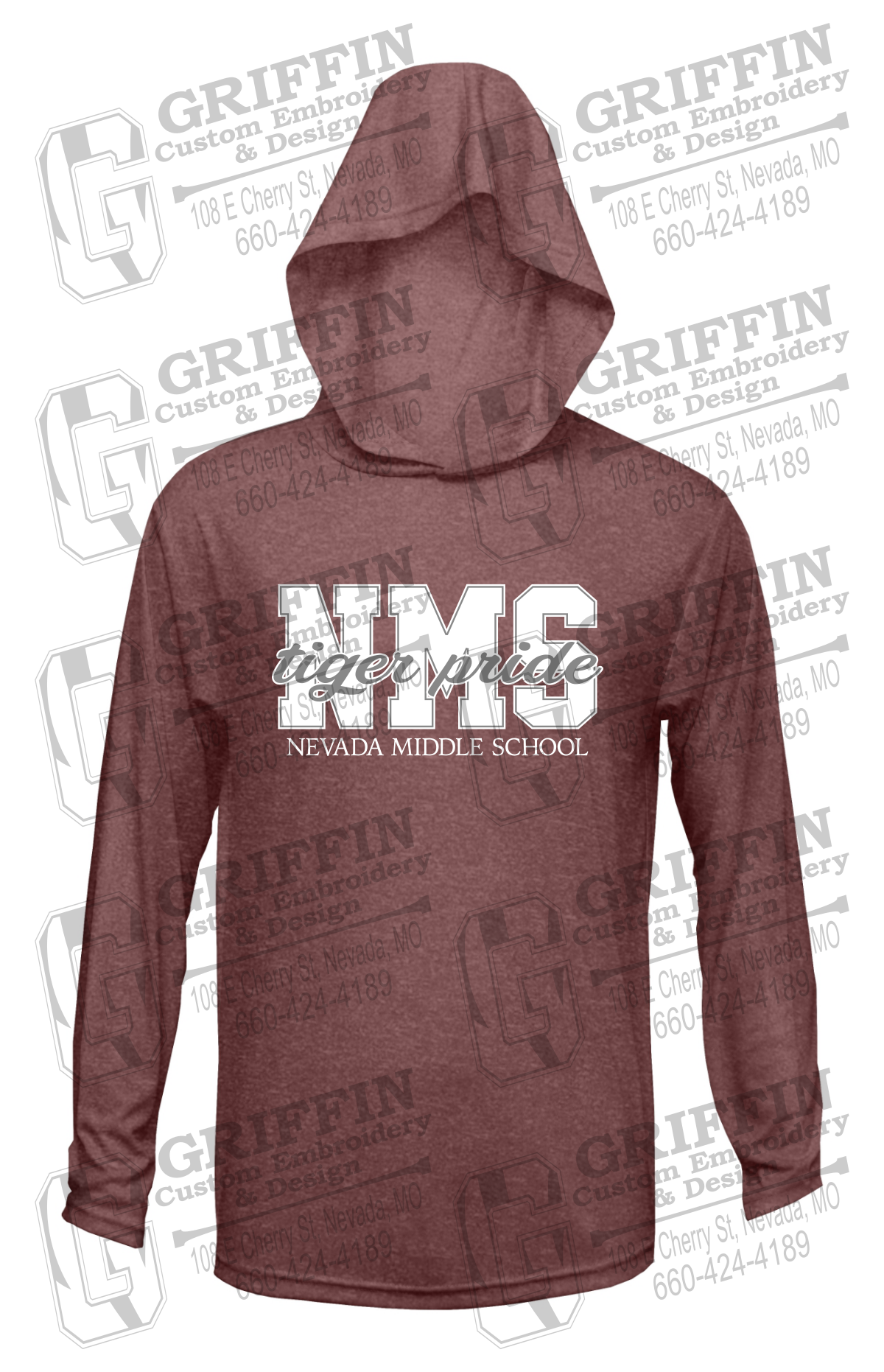 Dry-Fit T-Shirt Hoodie - Nevada Tigers NMS-001