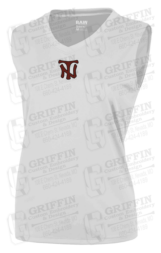 Womens Sleeveless Dry-Fit Shirt - Softball - Nevada NT Logo