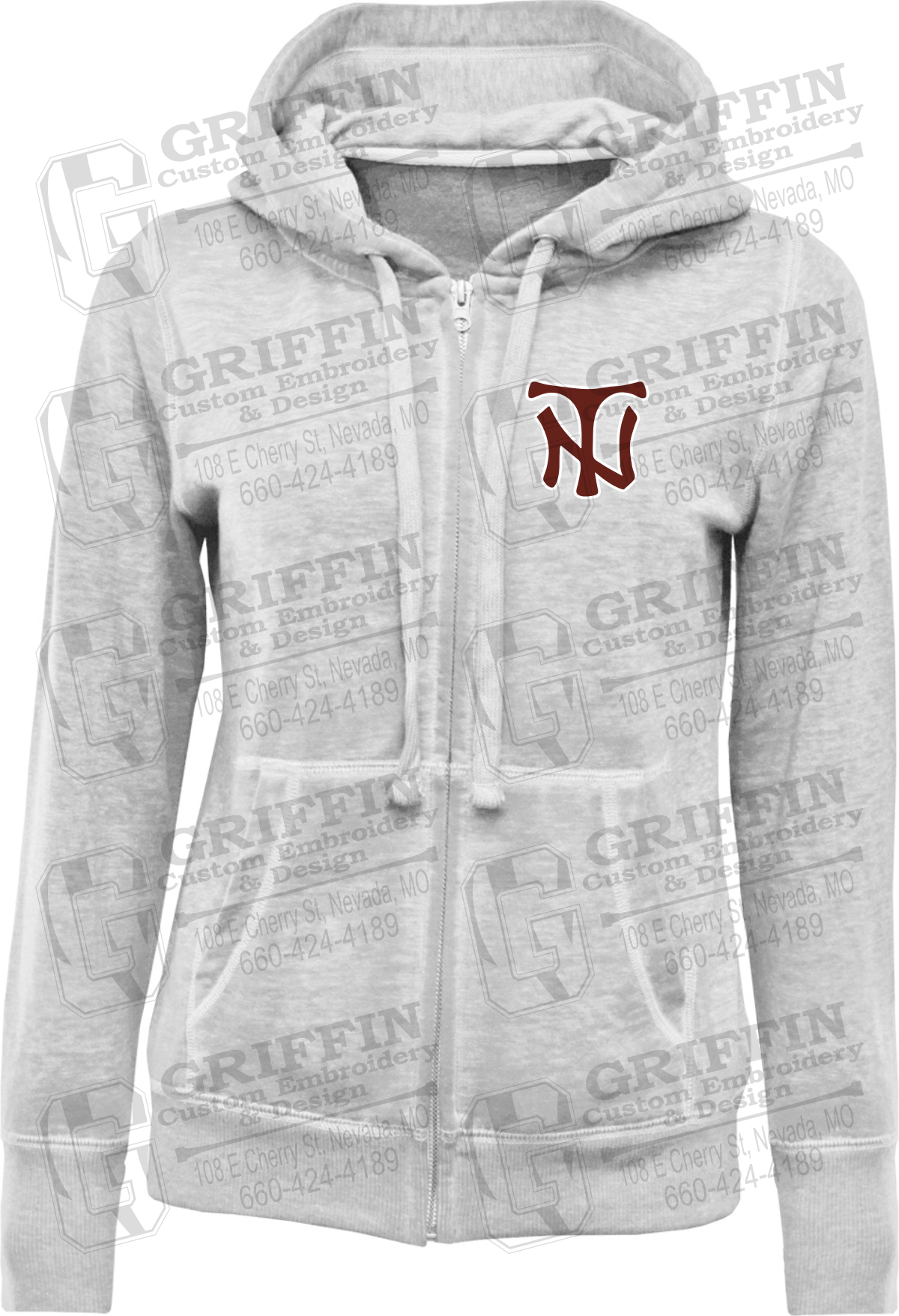 Burnout Fleece Full-Zip Hoodie - Nevada Tigers Tiger NT Logo