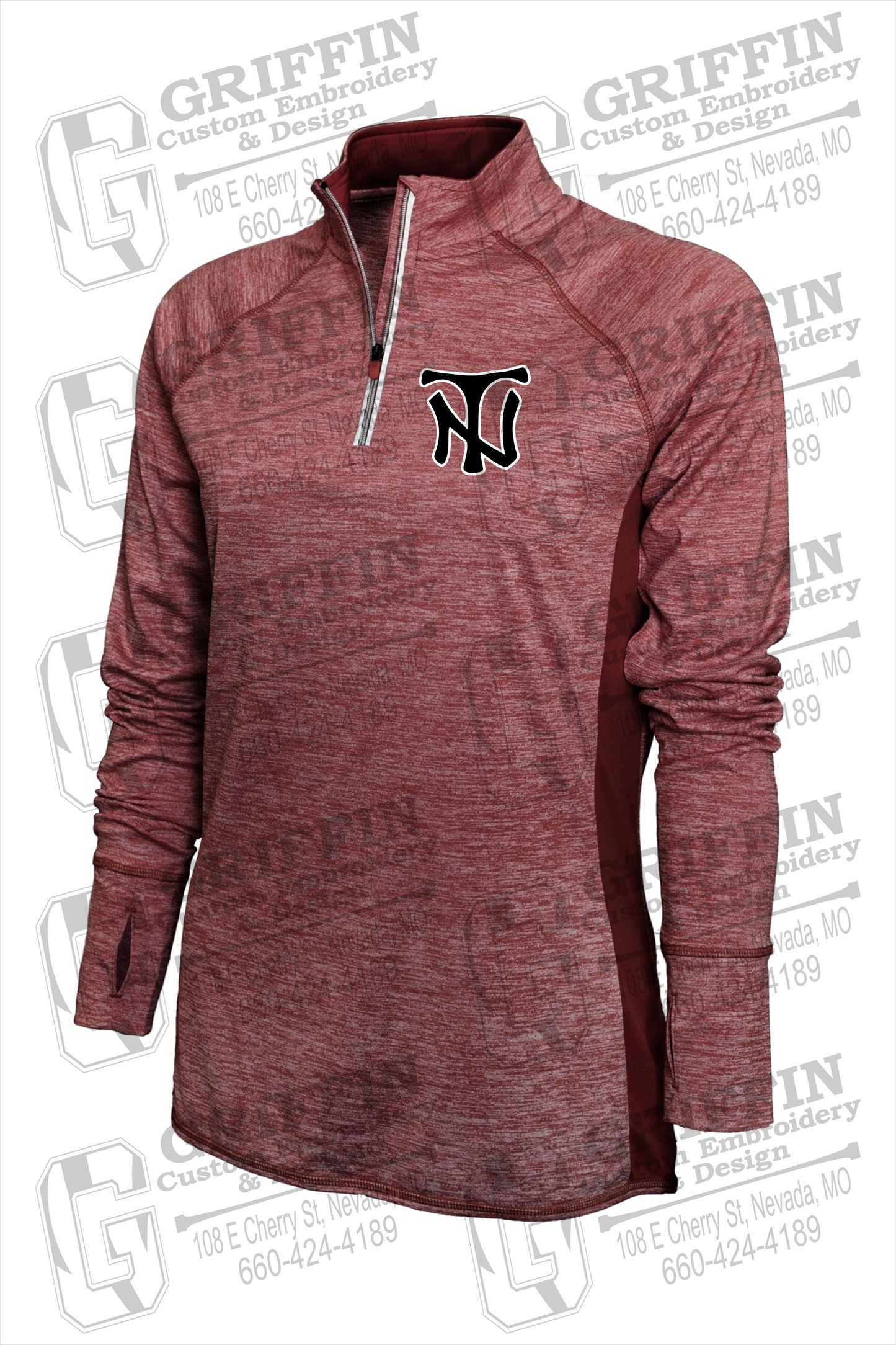 Women's Dry-Tek Heather 1/4 Zip - Nevada Tigers NT Logo