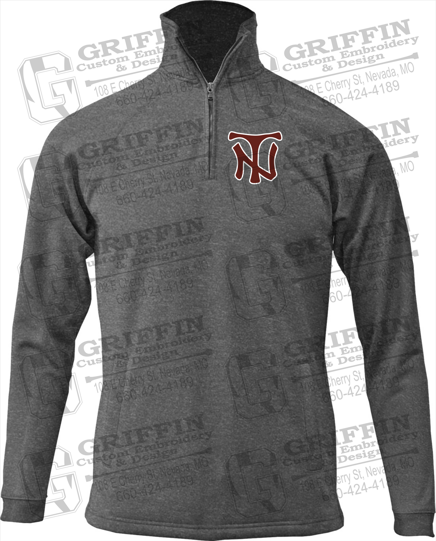 Nevada Tigers 1/4 Zip Sweatshirt - NT Logo