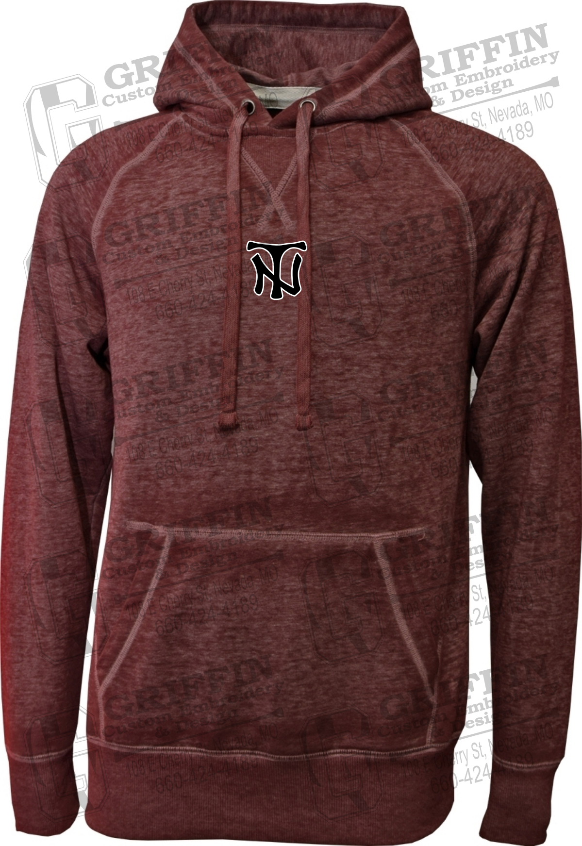 Burnout Fleece Hoodie - Nevada Tigers NT Logo