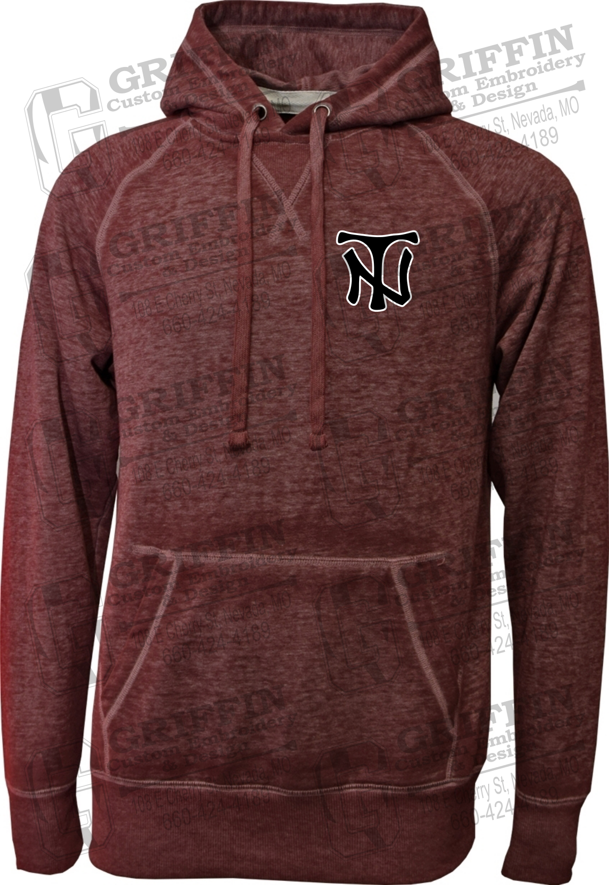 Burnout Fleece Hoodie - Nevada Tigers NT Logo