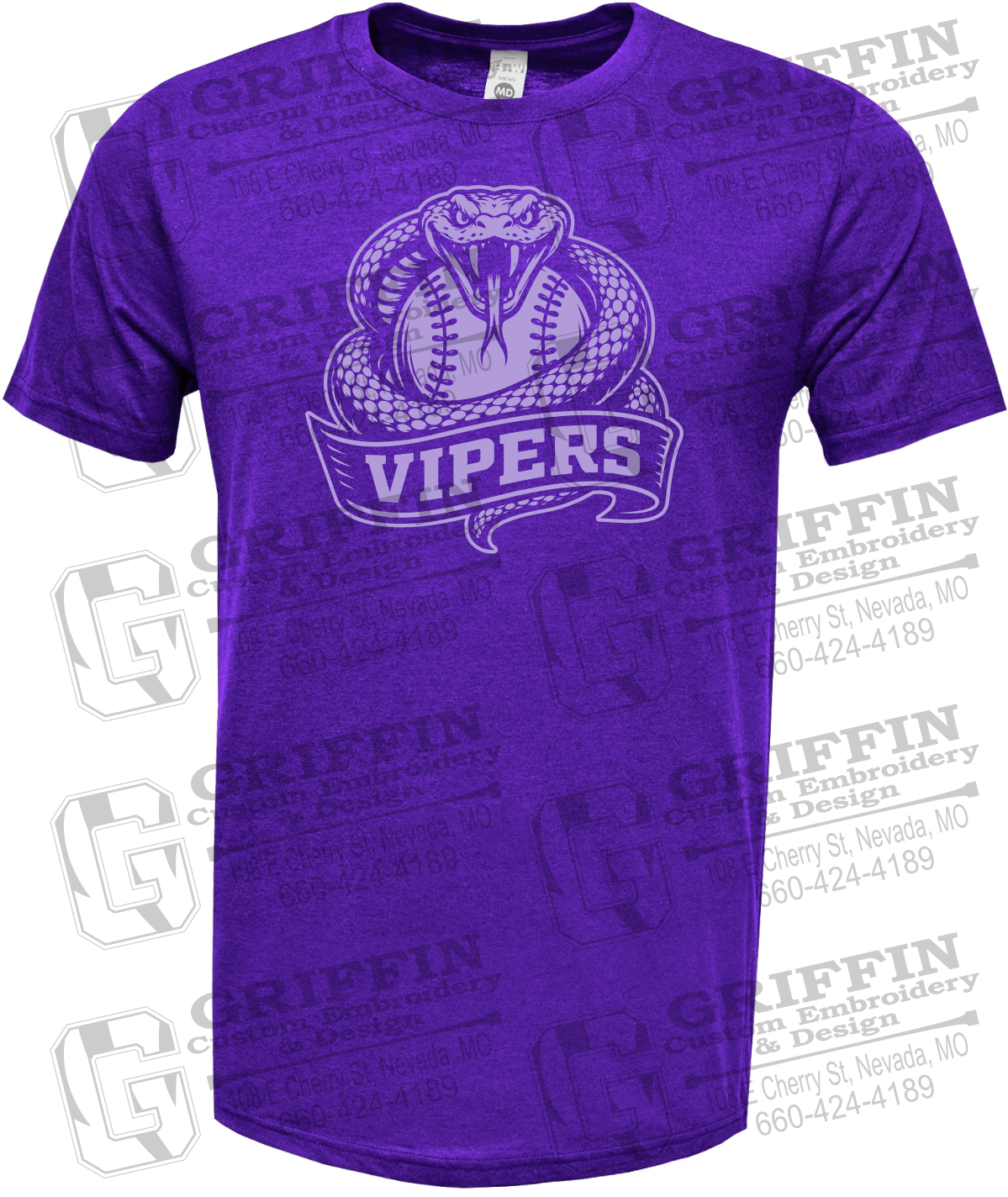 Soft-Tek Short Sleeve T-Shirt - Violet Vipers