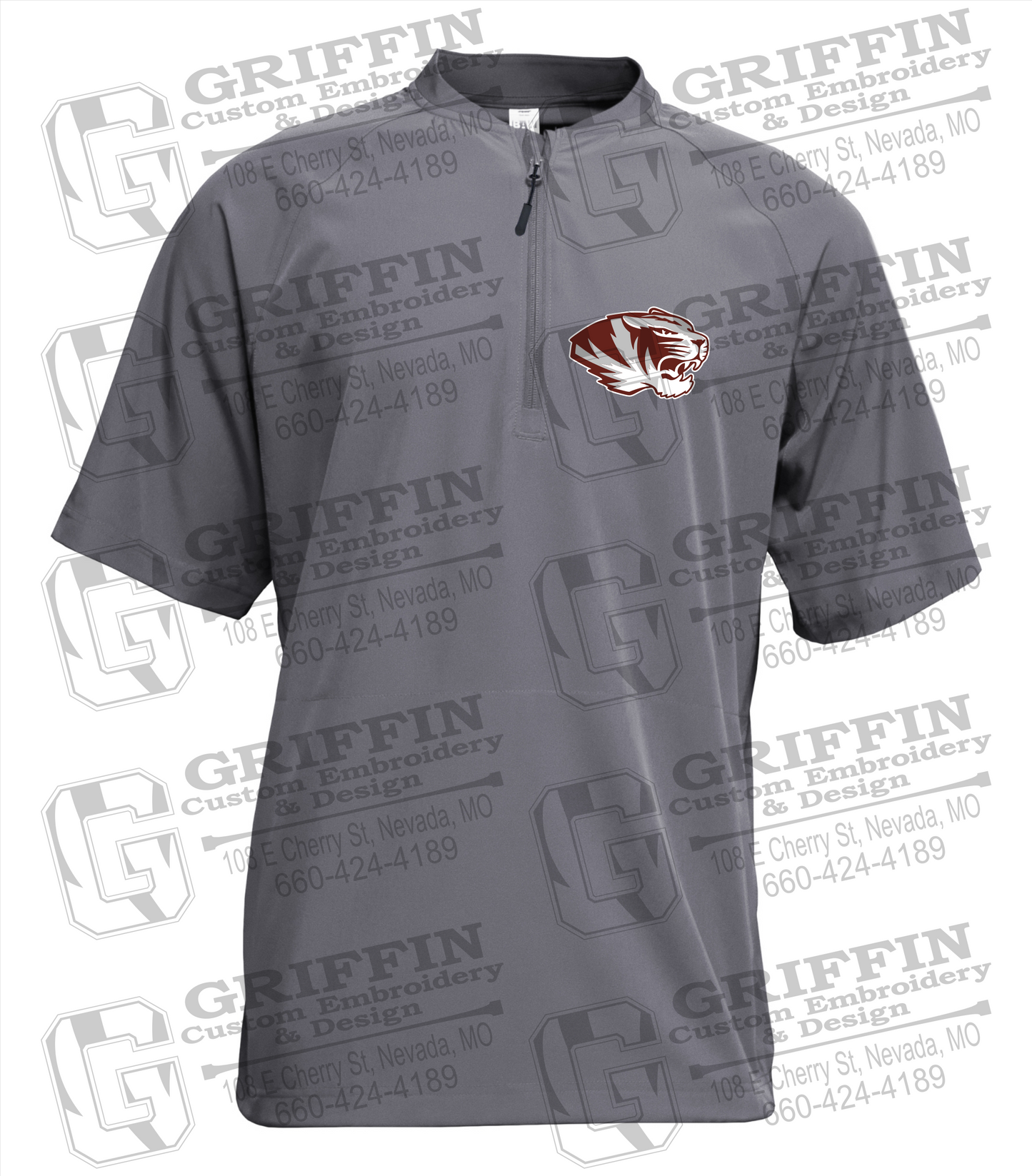 Short Sleeve Cage Jacket - Nevada Tiger Head Logo