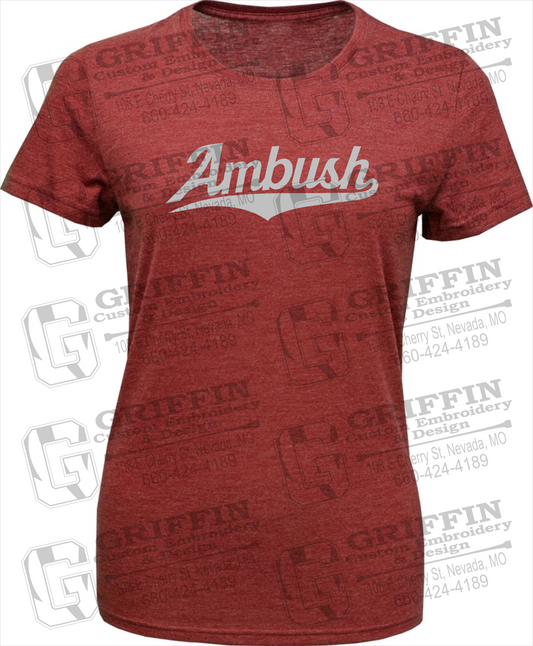 Womens Tri-Blend T-Shirt - Ambush Baseball