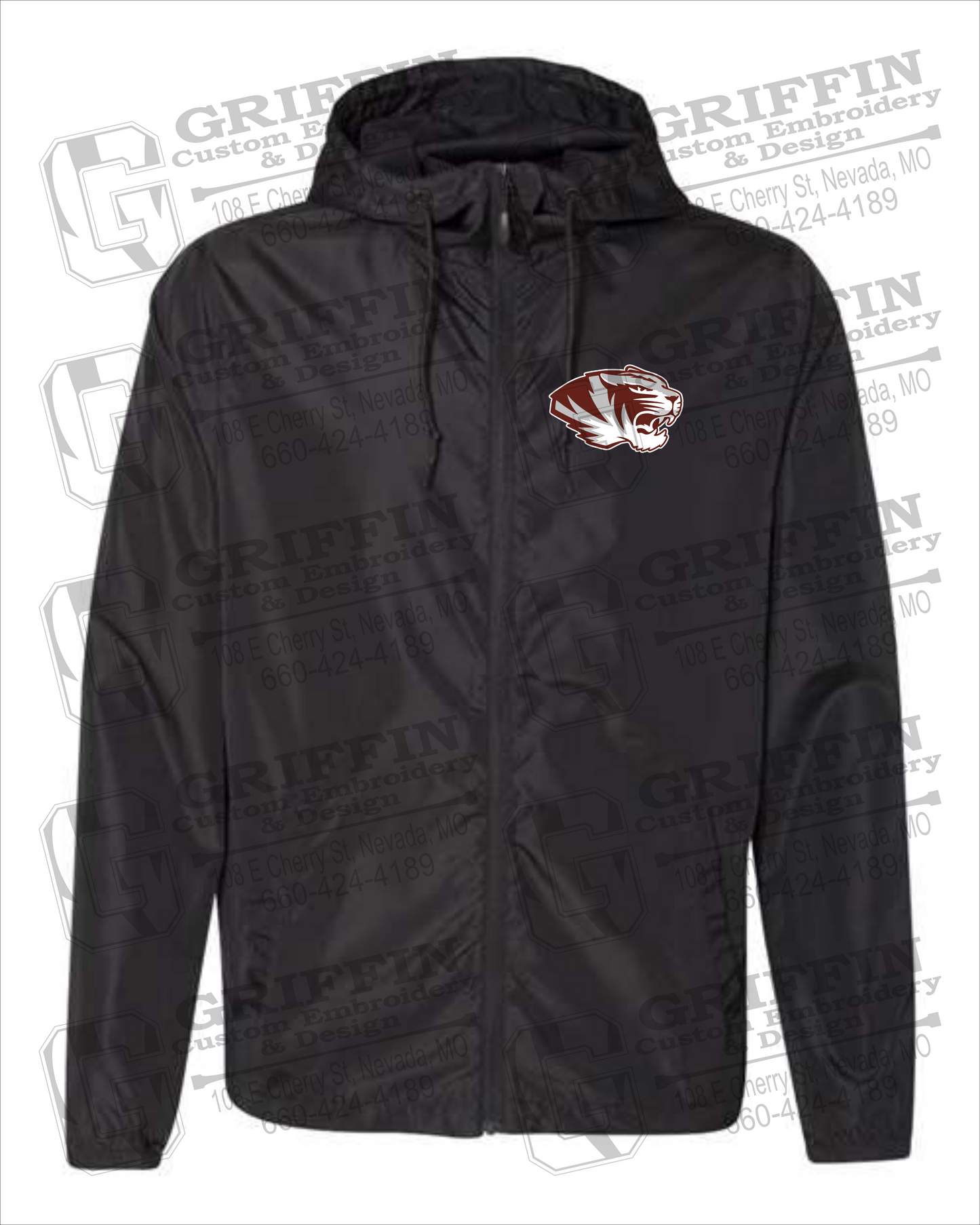 Lightweight Windbreaker - Nevada Tiger Head Logo