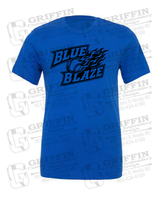 Cotton Short Sleeve T-Shirt - Blue Blaze