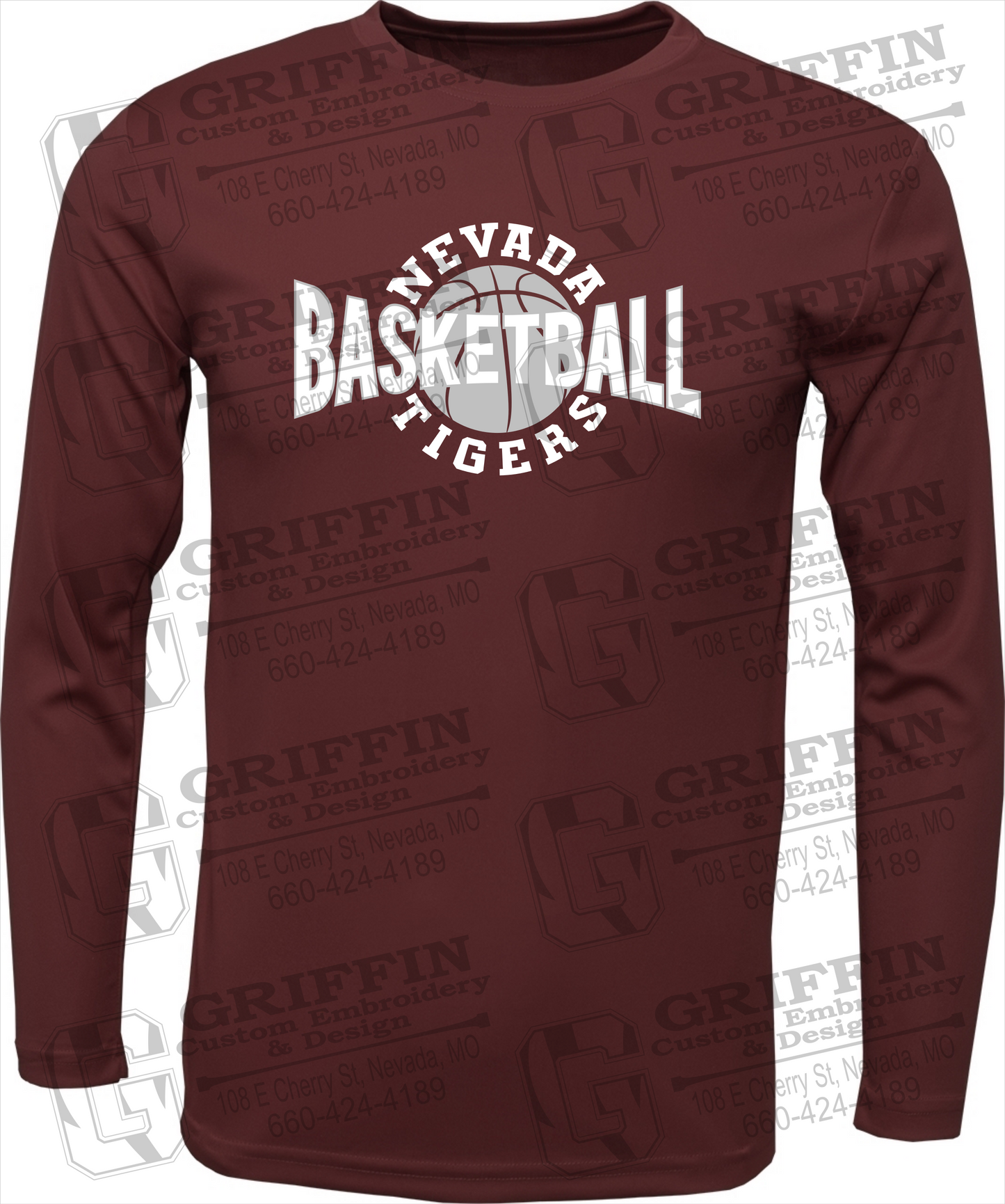 Dry-Fit Long Sleeve T-Shirt - Basketball - Nevada Tigers 24-M