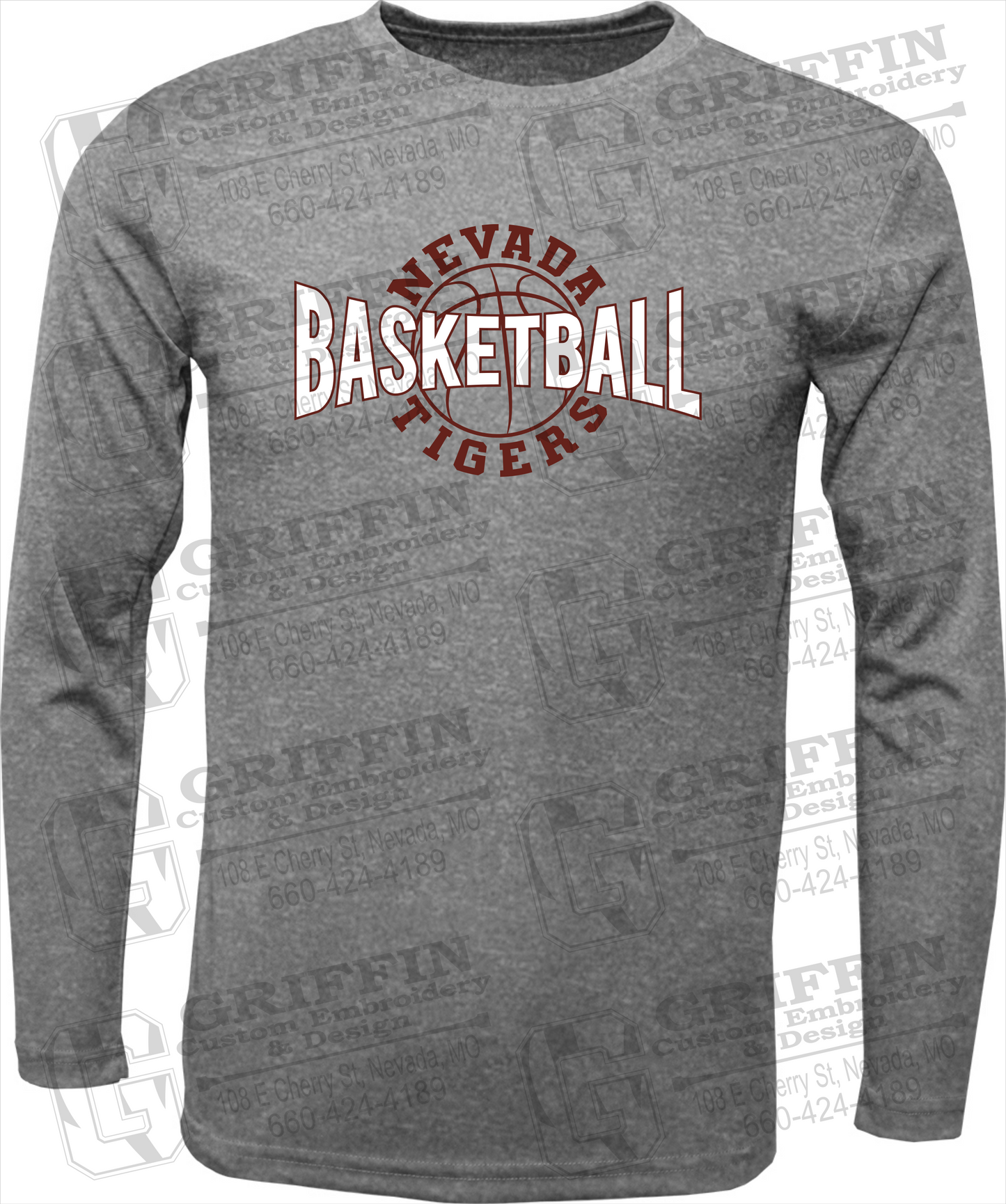 Dry-Fit Long Sleeve T-Shirt - Basketball - Nevada Tigers 24-M