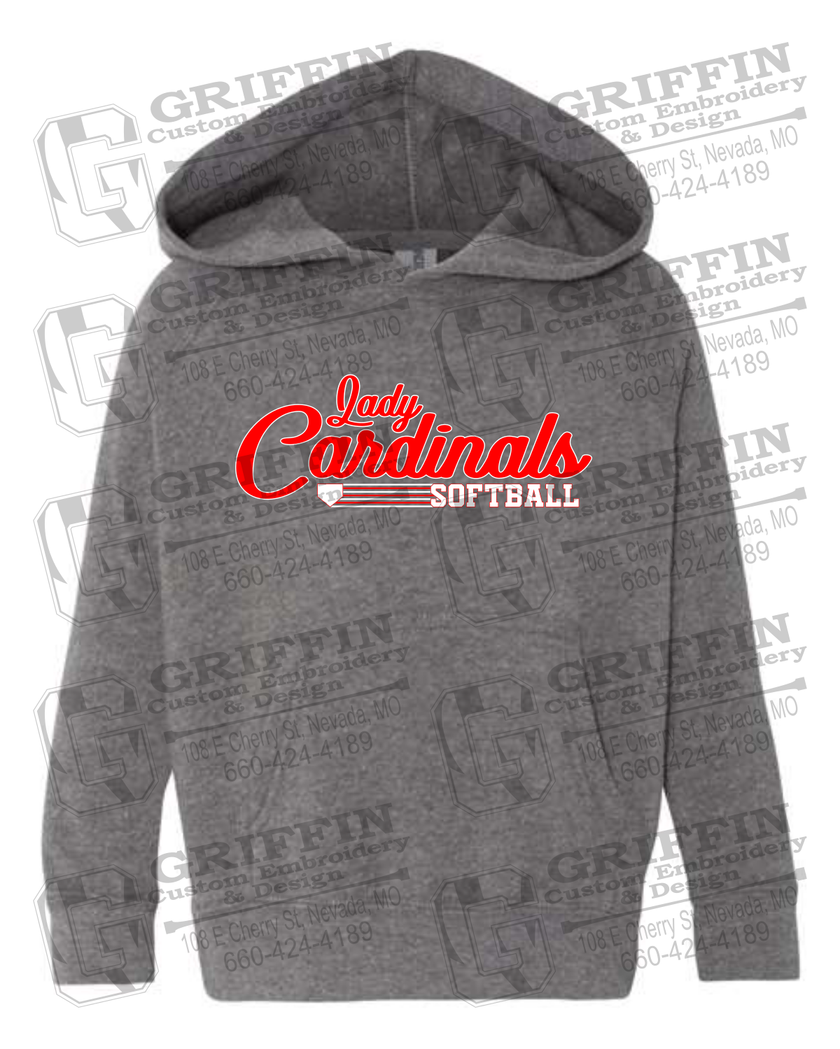 Toddler Hoodie - Lady Cardinals Softball 26-B