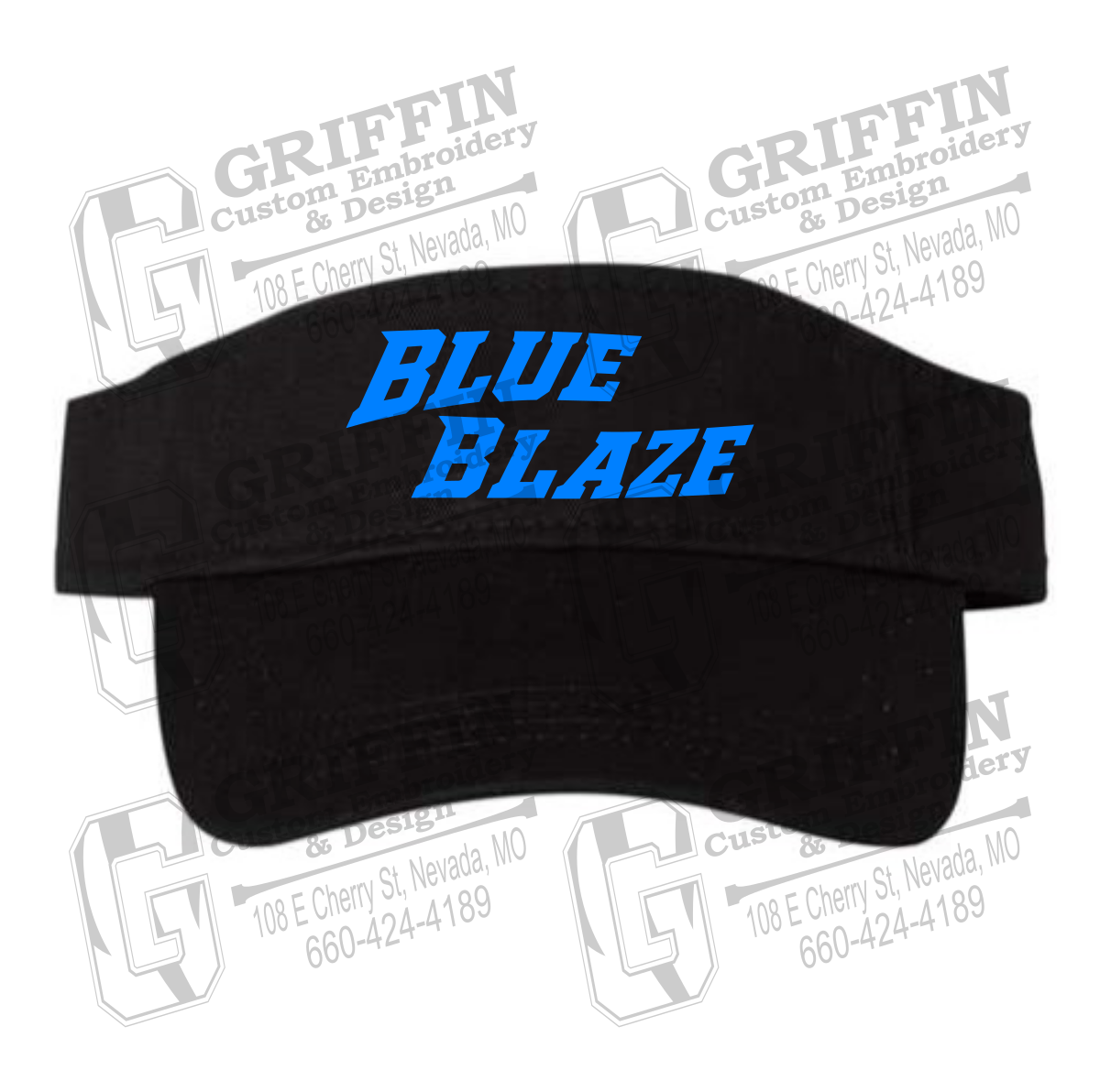 Adjustable Visor - Blue Blaze