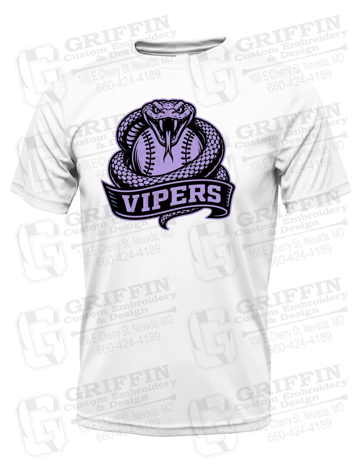 Dry-Fit Short Sleeve T-Shirt - Violet Vipers