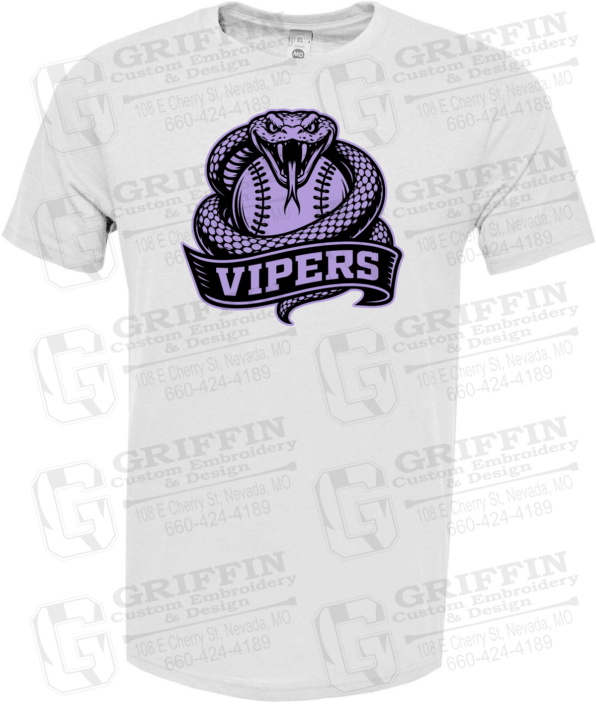 Soft-Tek Short Sleeve T-Shirt - Violet Vipers