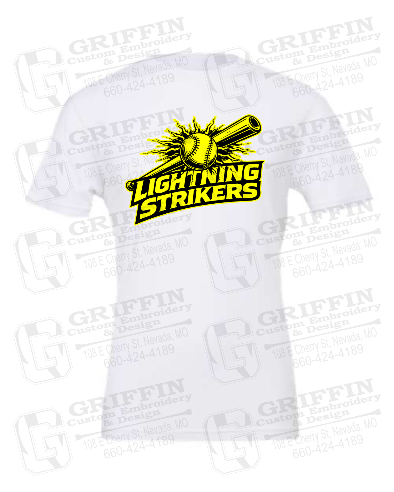 Cotton Short Sleeve T-Shirt - Lightning Strikers