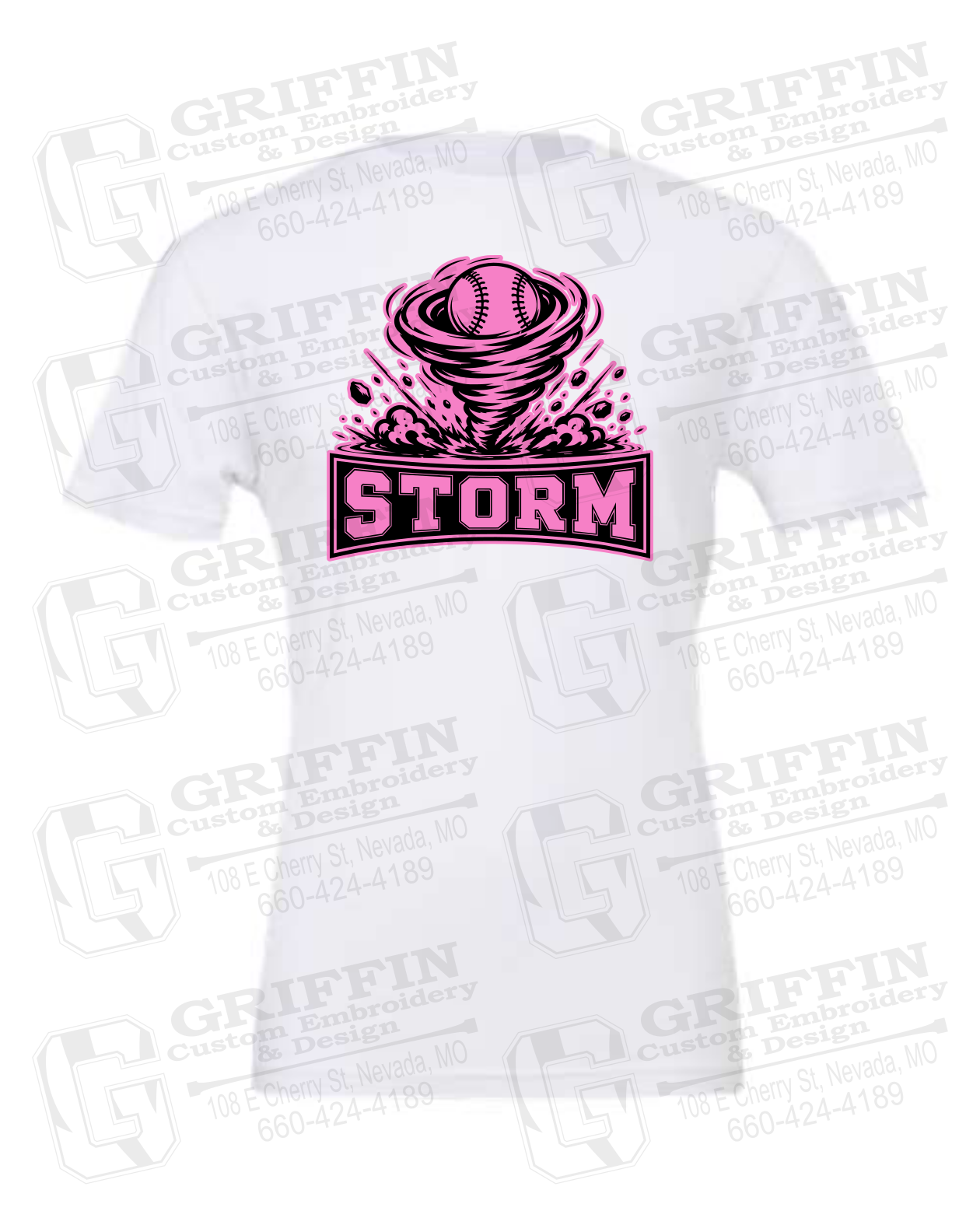 Cotton Short Sleeve T-Shirt - Pink Storm