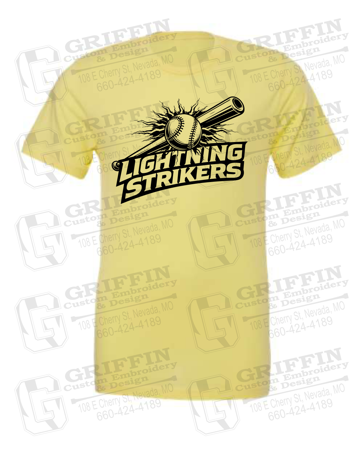 Cotton Short Sleeve T-Shirt - Lightning Strikers