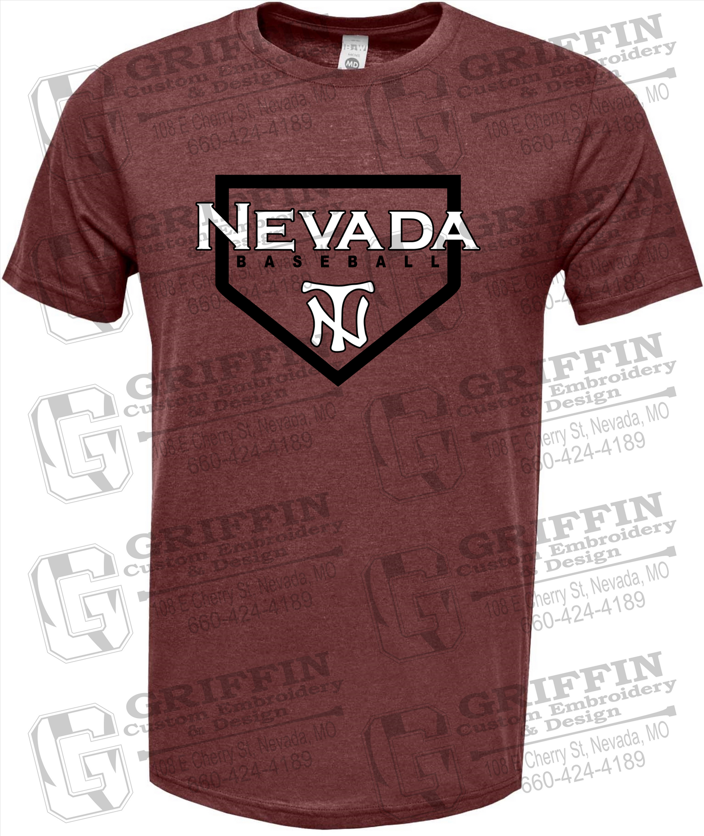 Soft-Tek Short Sleeve T-Shirt - Baseball - Nevada Tigers 21-S