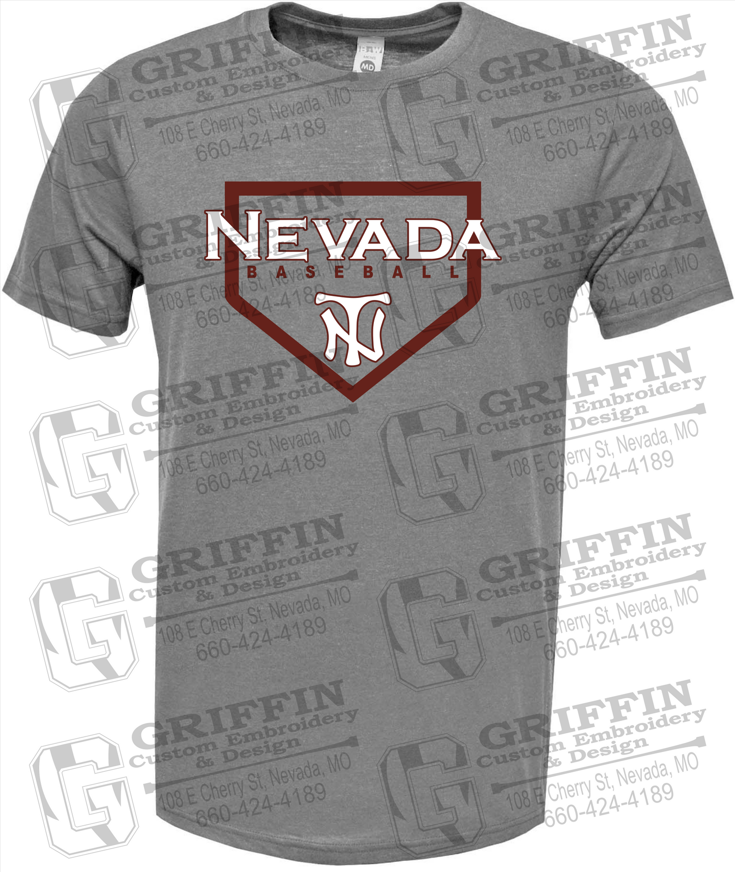 Nevada Tigers 21-S Short Sleeve T-Shirt - Baseball