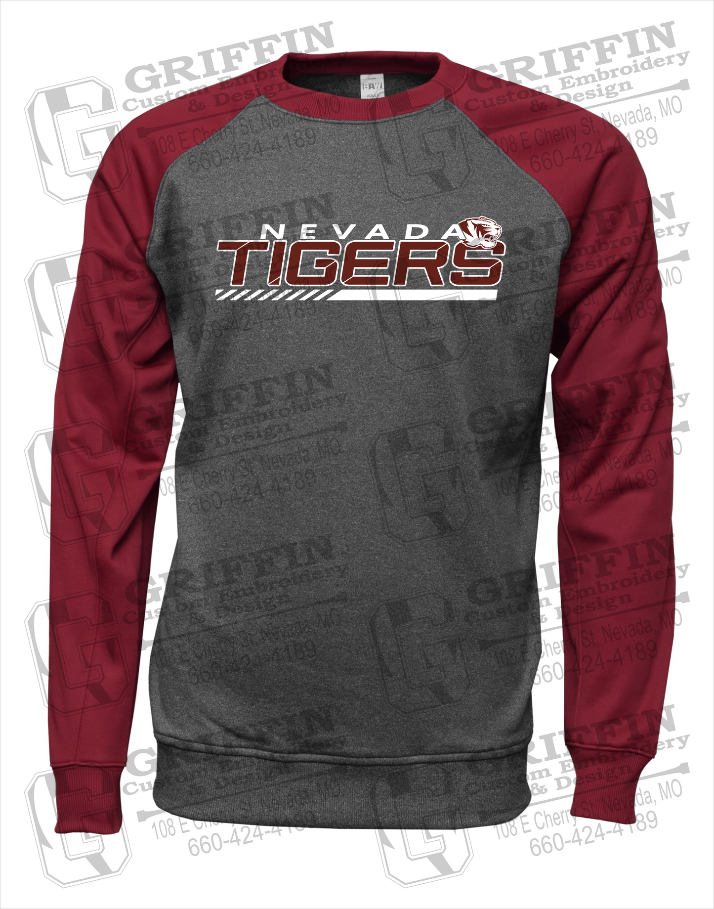 Nevada Tigers 22-E Raglan Sweatshirt
