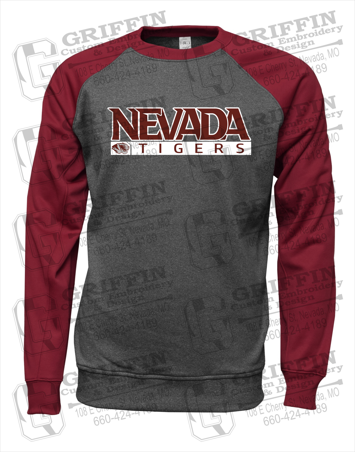 Nevada Tigers 22-G Raglan Sweatshirt