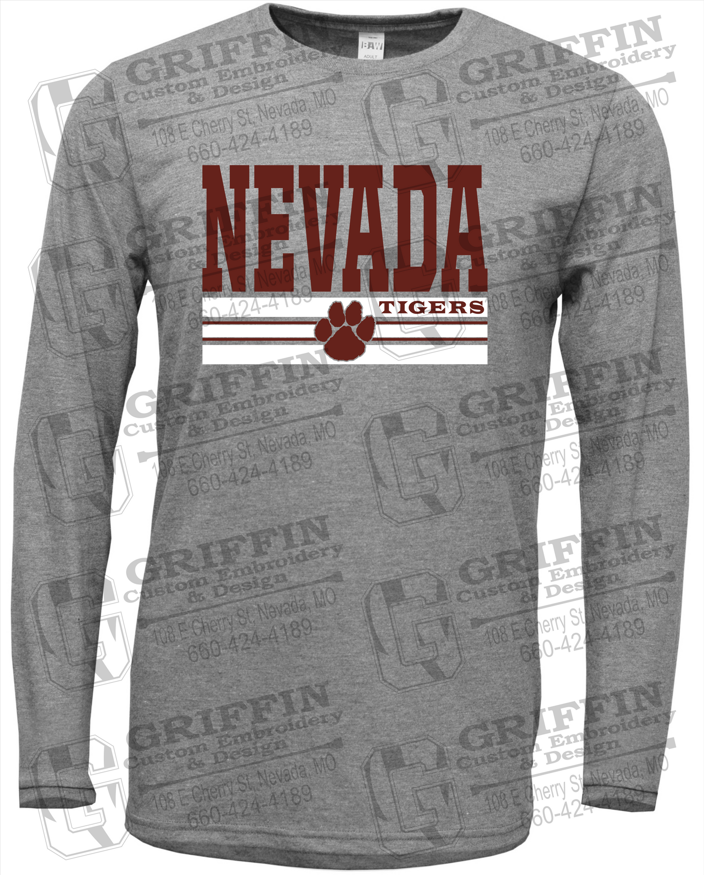 Soft-Tek Long Sleeve T-Shirt - Nevada Tigers 22-V