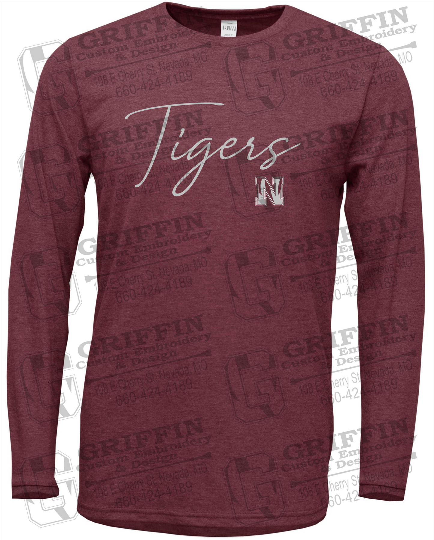 Soft-Tek Long Sleeve T-Shirt - Nevada Tigers 23-A