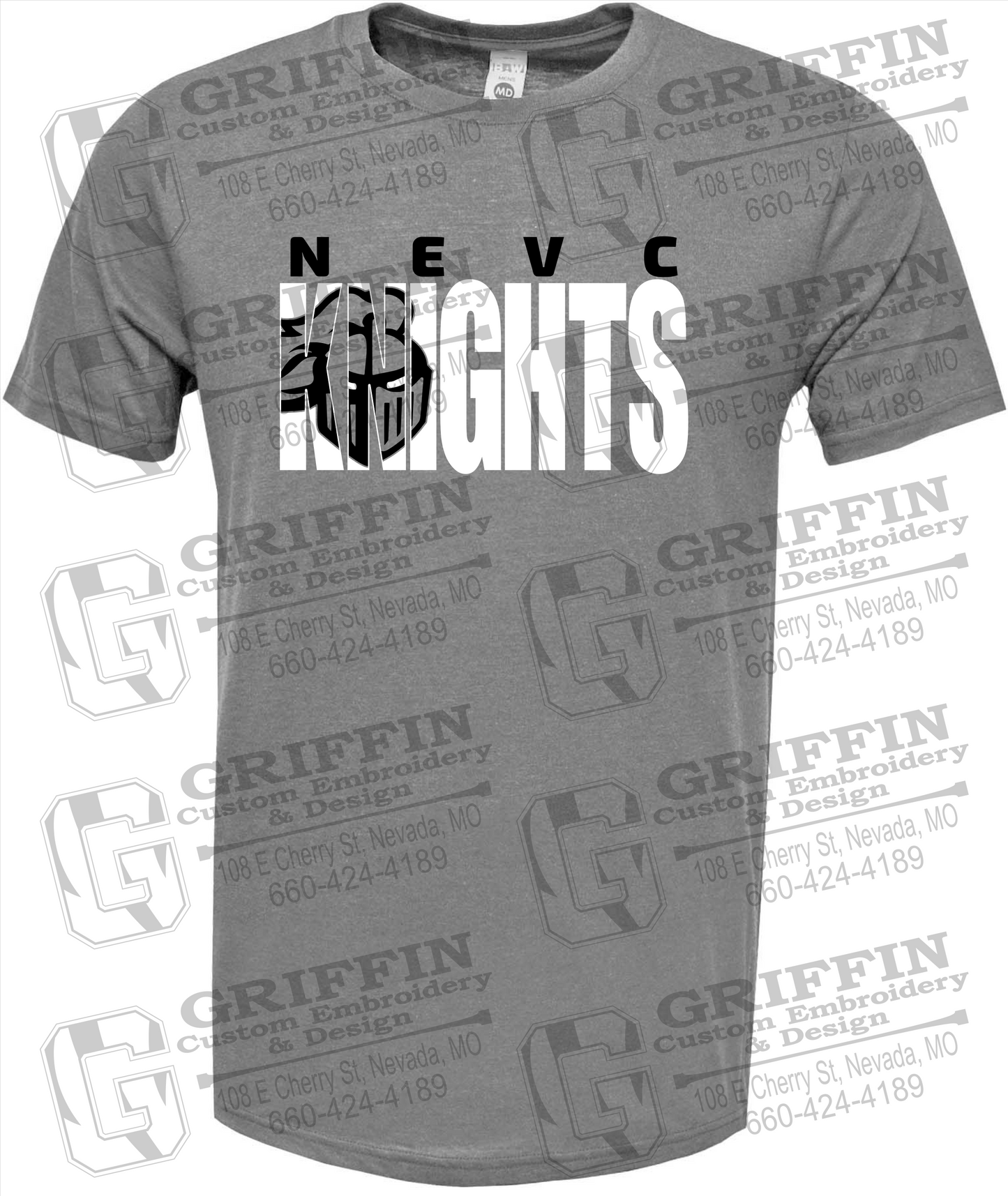 Soft-Tek Short Sleeve T-Shirt - NEVC Knights 23-B