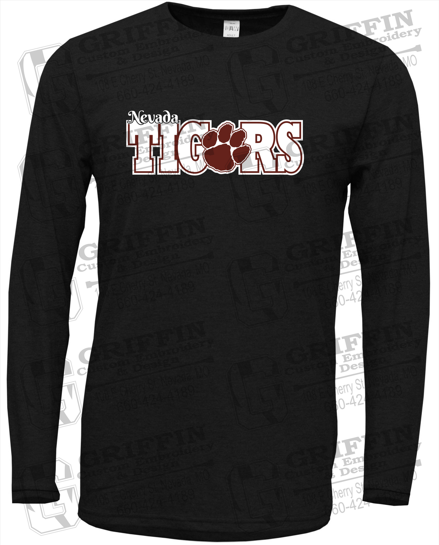 Soft-Tek Long Sleeve T-Shirt - Nevada Tigers 23-D