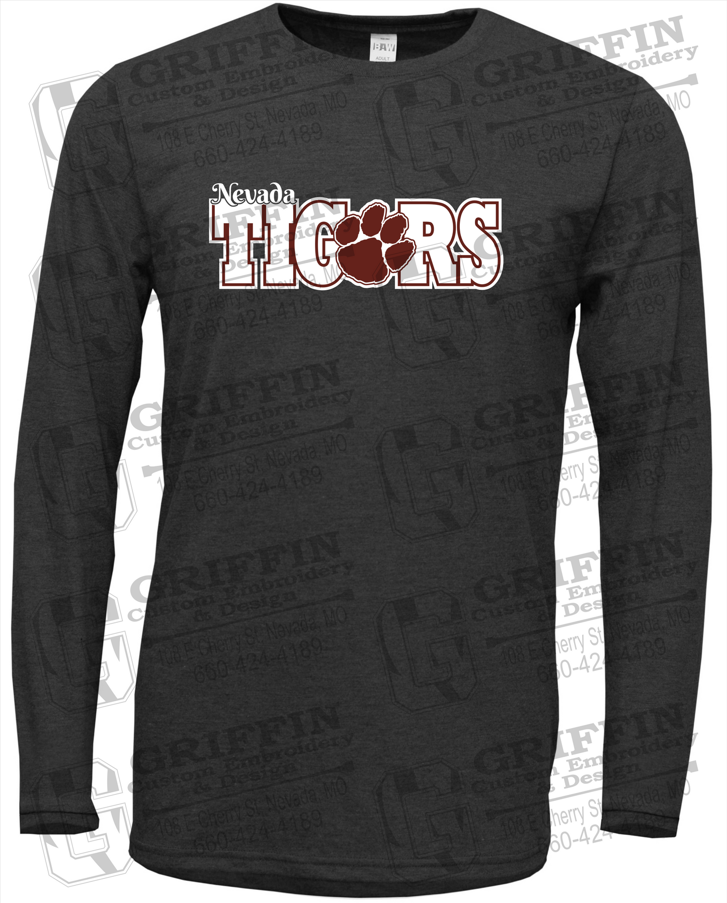 Soft-Tek Long Sleeve T-Shirt - Nevada Tigers 23-D