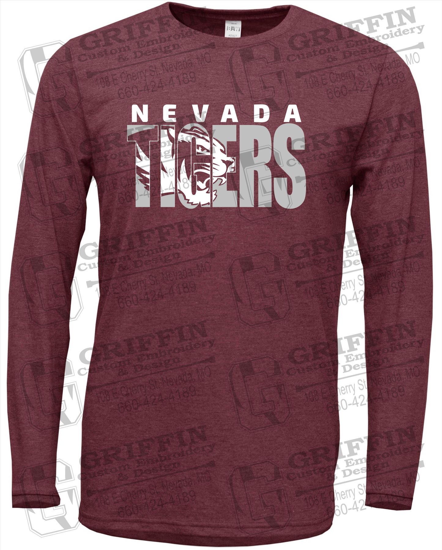 Soft-Tek Long Sleeve T-Shirt - Nevada Tigers 23-F