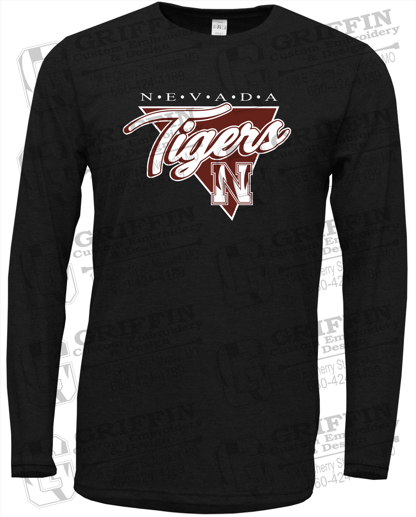 Soft-Tek Long Sleeve T-Shirt - Nevada Tigers 23-G