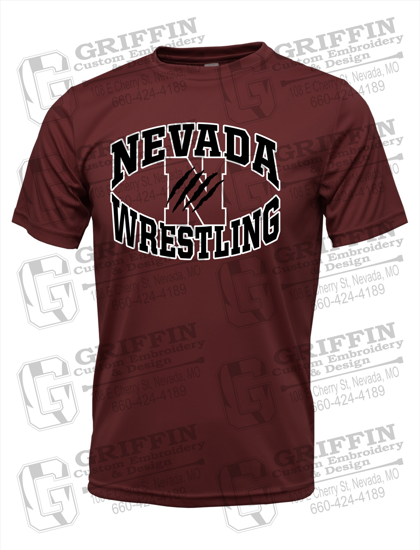 Dry-Fit Short Sleeve T-Shirt - Wrestling - Nevada Tigers 23-H