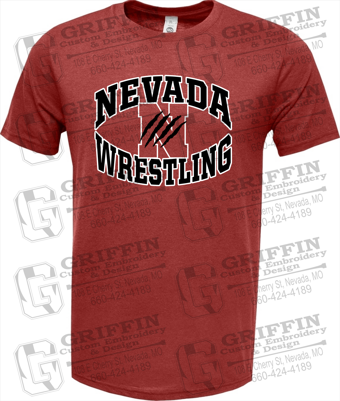 Nevada Tigers 23-H Short Sleeve T-Shirt - Wrestling