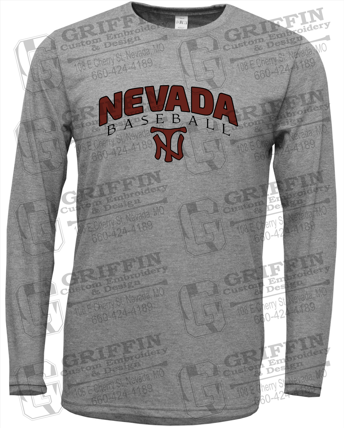 Nevada Tigers 23-J Long Sleeve T-Shirt - Baseball