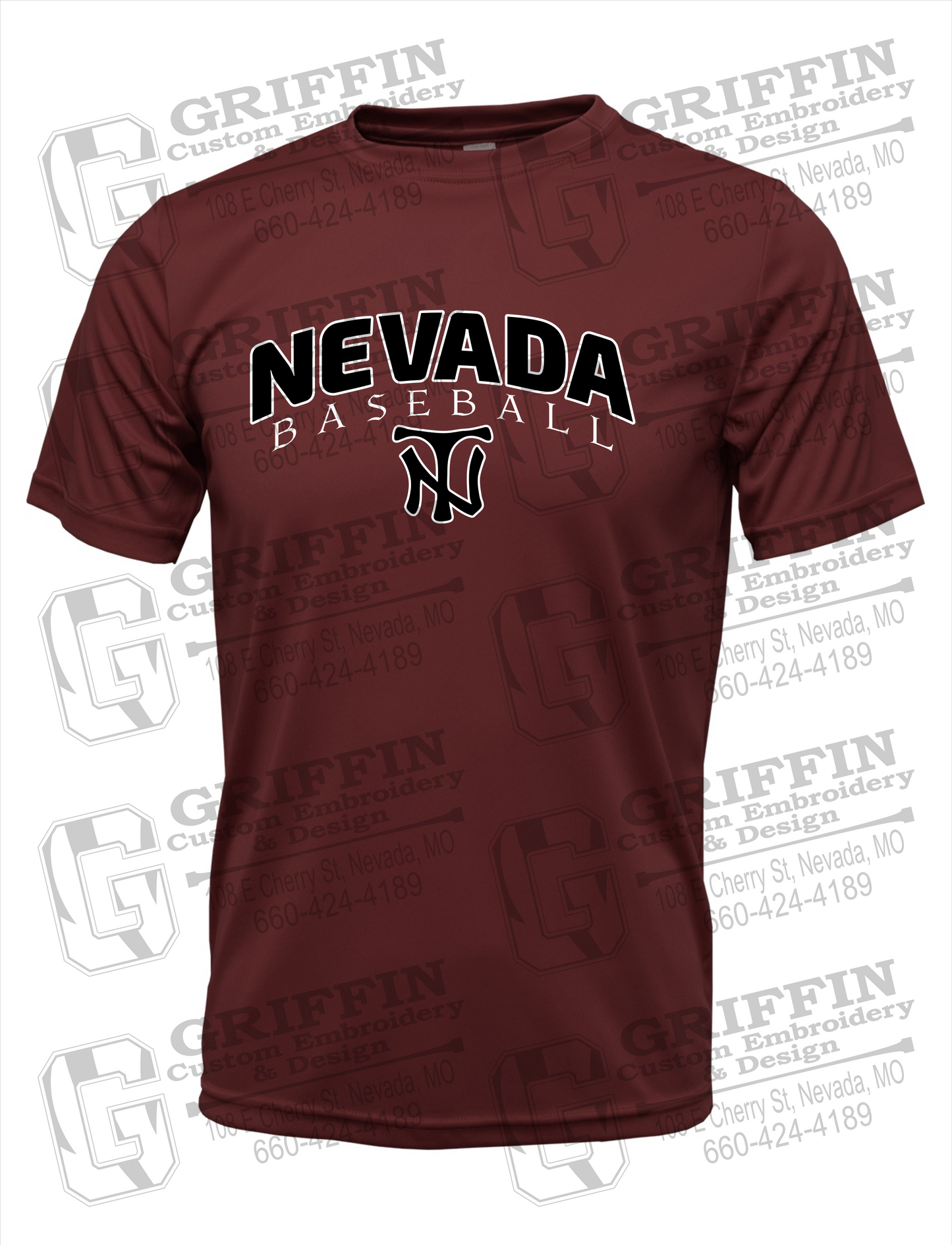 Dry-Fit Short Sleeve T-Shirt - Baseball - Nevada Tigers 23-J