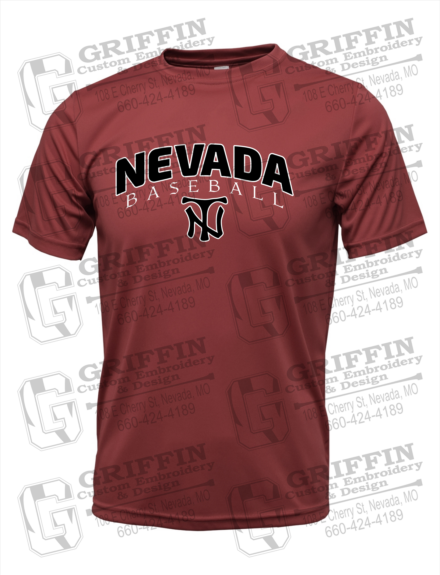 Dry-Fit Short Sleeve T-Shirt - Baseball - Nevada Tigers 23-J