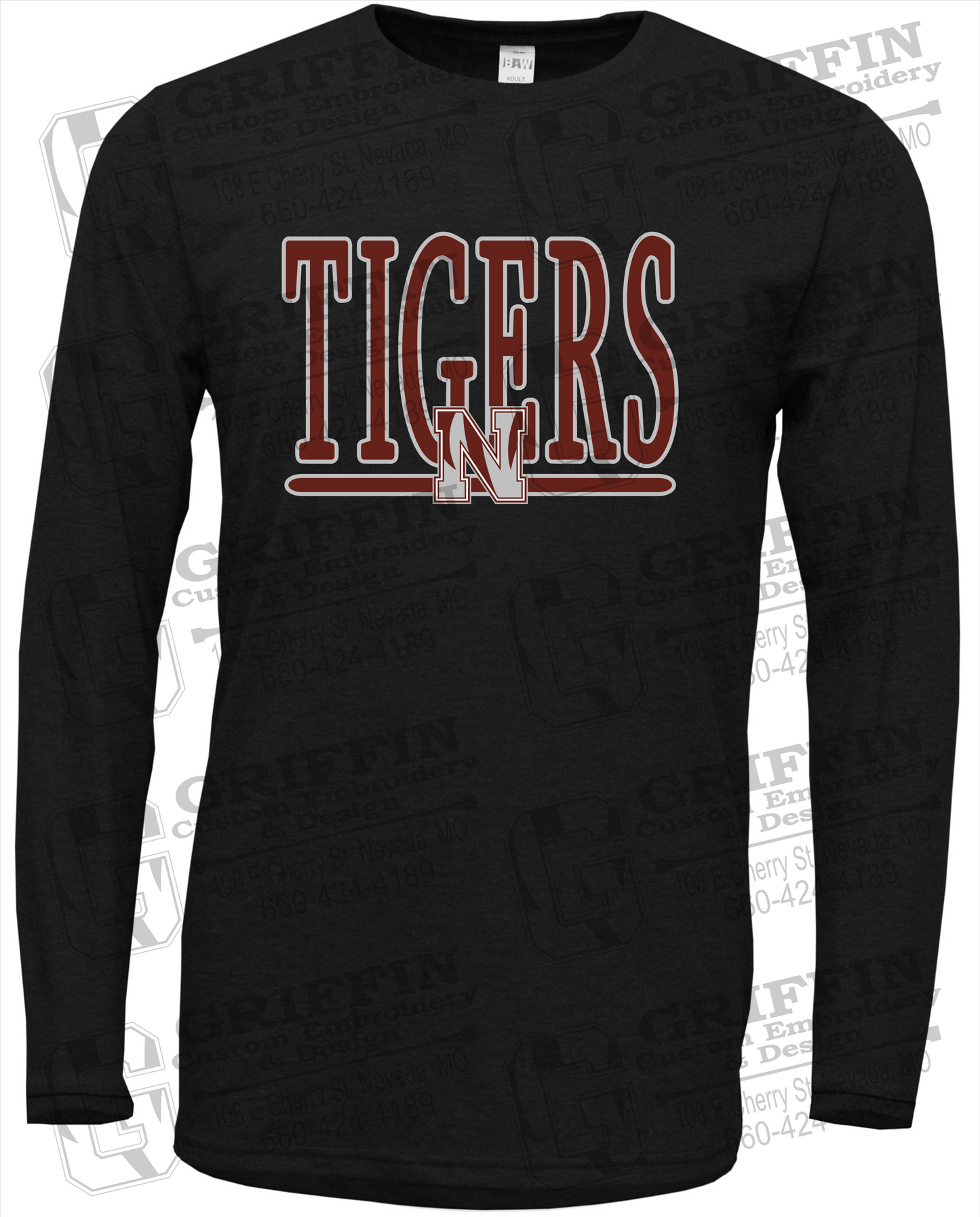 Soft-Tek Long Sleeve T-Shirt - Nevada Tigers 23-K