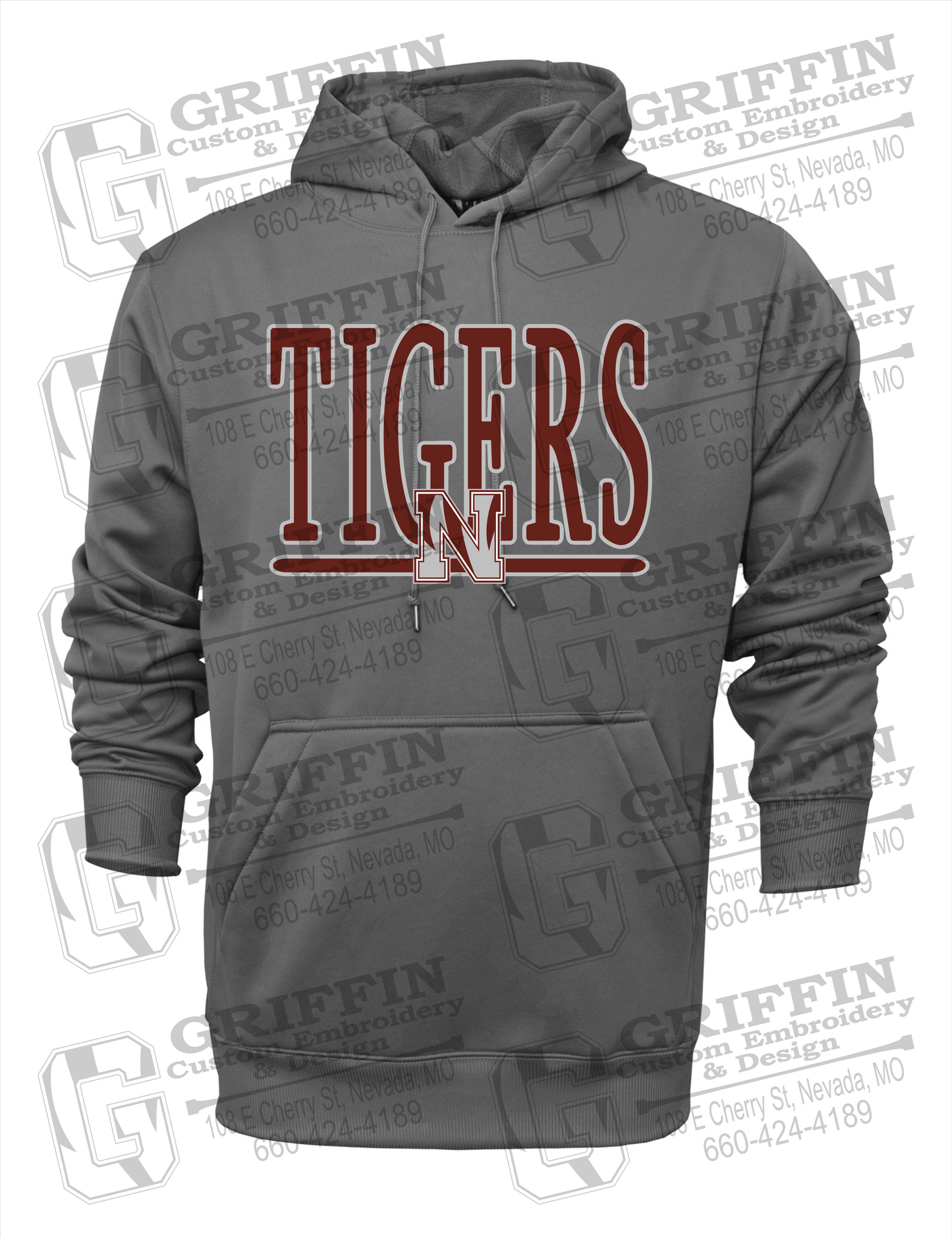 Performance Fleece Hoodie - Nevada Tigers 23-K