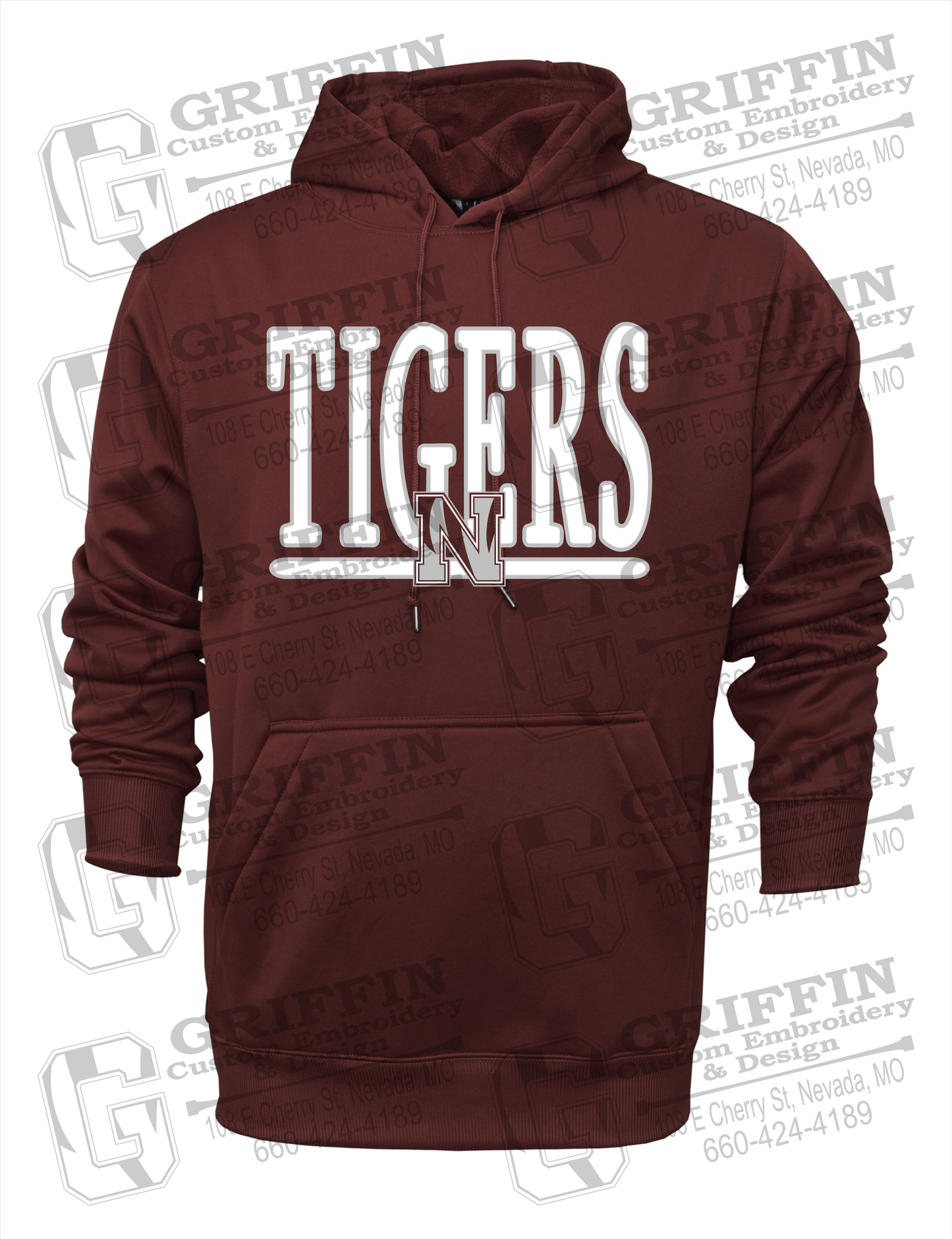 Performance Fleece Hoodie - Nevada Tigers 23-K