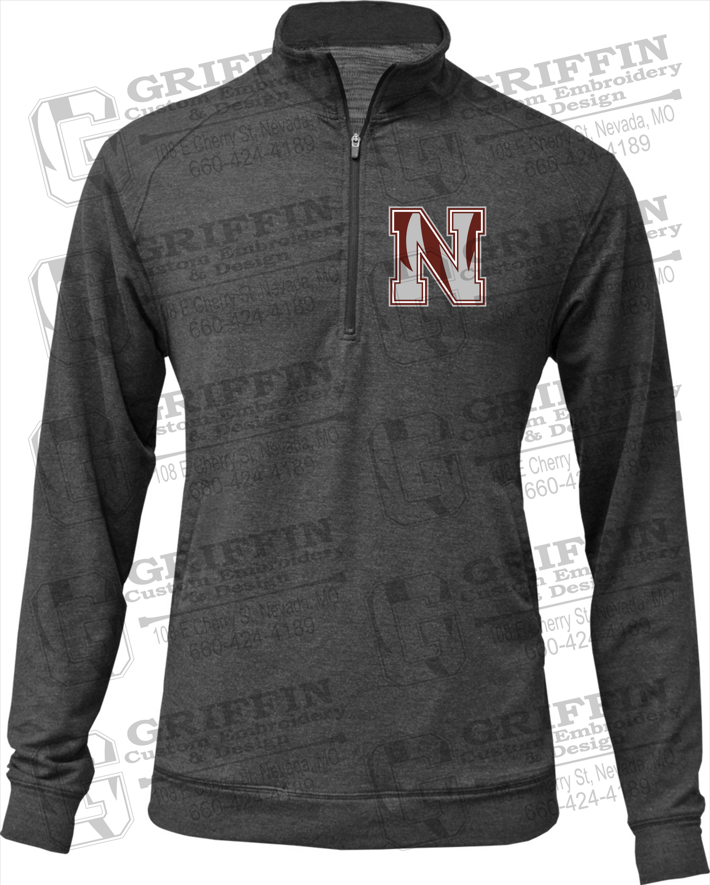 Tri-Blend 1/4 Zip - Nevada Tigers N Logo